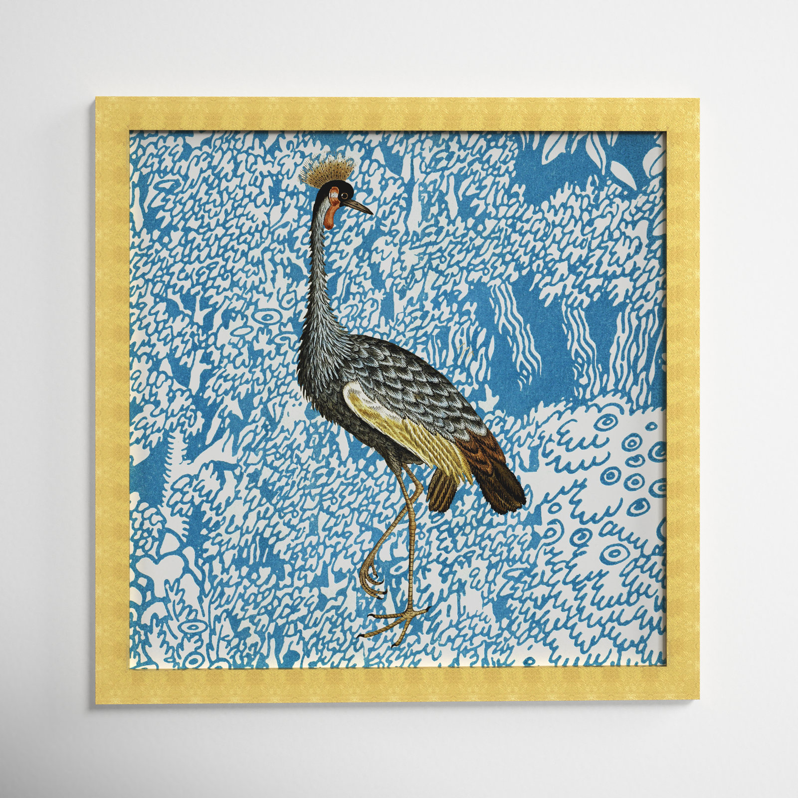 Bird Pose 2 by Oliver Gal, Gold, 22" H x 22" W x 0.5" D