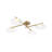 Modern Linear Ellipse Ribbed Glass 4-Light Dimmable LED Semi-Flush Mount