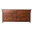 Commode double 6 tiroirs en bois massif avec miroir Minnetonka