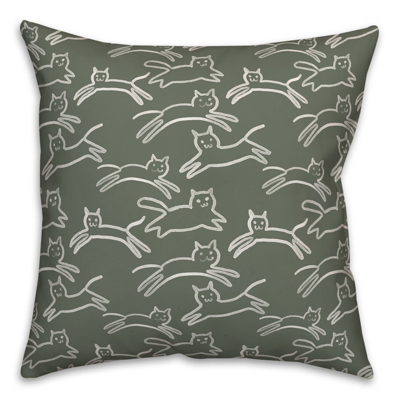 Coussin décoratif , H 18 po x l 18 po, Sauge