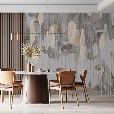Enchanted Hanging Botanical Elements Wallpaper Mural