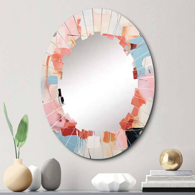 Budkov - Miroir mural Mid-Century ovale, 30 po x 20 po