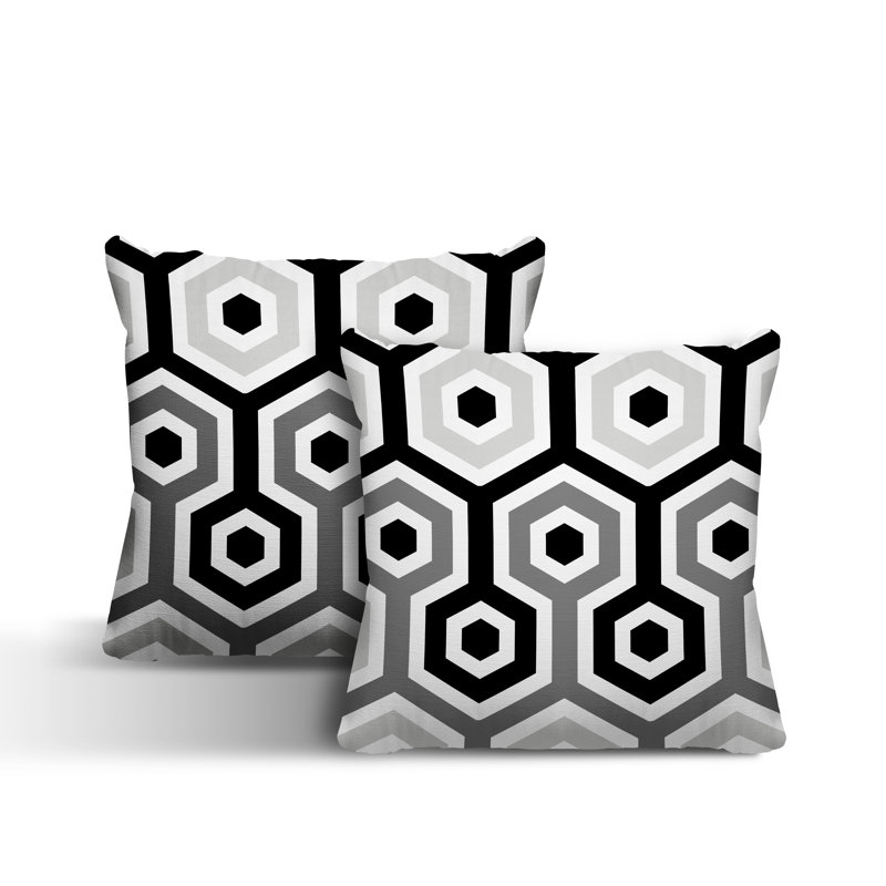  Coussin intérieur / extérieur, L 17 po x H 17 po, Noir