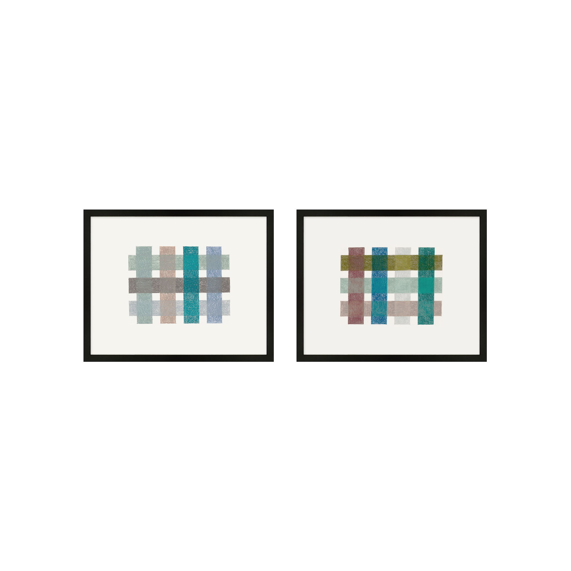 Gridlock Horizontal by Beth James, 20'' H x 50'' W x 1.25'' D, Black Framed