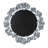 Modern Silver Wall & Accent Mirror, 30.5'' Iron Frame With Gingko Leaf Design