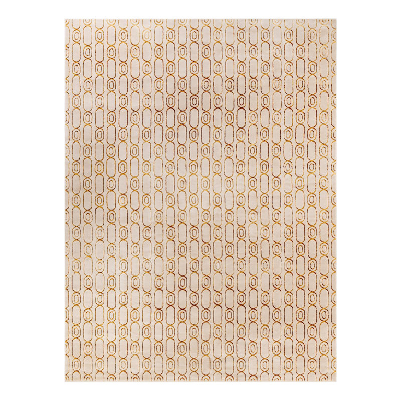 Tapis noir et doré Latitude Run® Colonne Nikica, Rectangle 10 pi x 13 pi 1 po