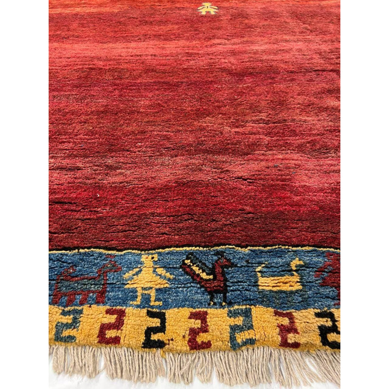 Geometric Area Rug in Red