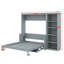 Lit escamotable avec bureau et bibliothèque Murphy - lit mural pliable, mobilier peu encombrant-864761949-864761938