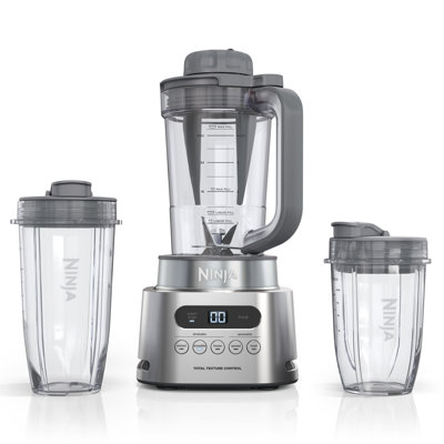 Ninja Twisti, HIGH-SPEED Blender DUO, Built-In Twist Tamper, Hybrid-Edge Blades Assembly, 5 Present Auto-Iq Programs, Gray