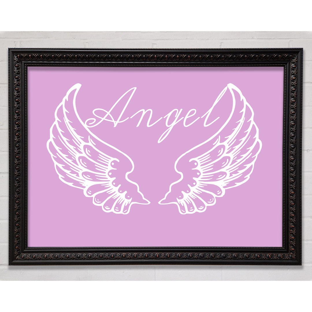 Angel Wings 4 White - Einzelne Bilderrahmen Kunstdrucke