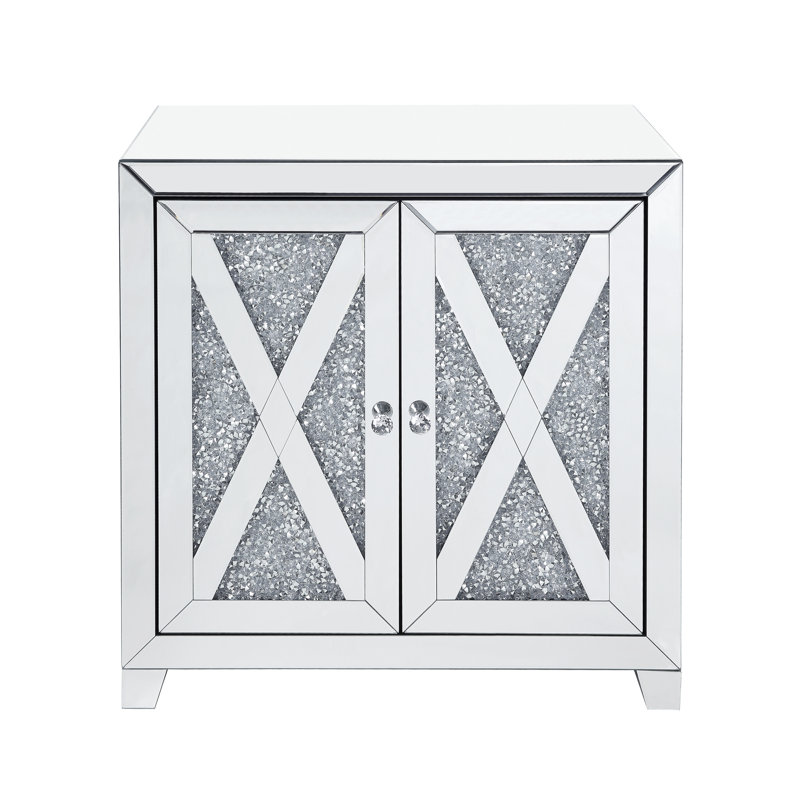 Console avec miroir et faux diamants