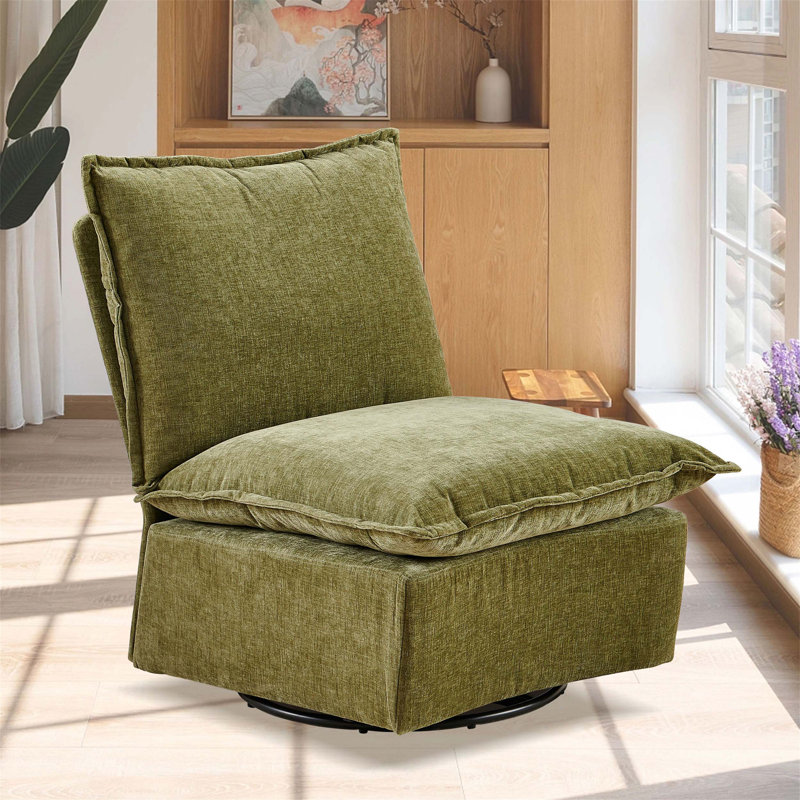 Chaise berçante pivotante détachable en chenille 360, sièges confortables pour le salon et la chambre à coucher, canapé-lit simple