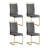 Modern Faux Leather Upholstered Dining Chairs Set of 4 with Gold Base and Handles-139606401