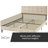 DeCoro Cambridge Upholstered Wooden Platform Bed Frame-877071289-877071268