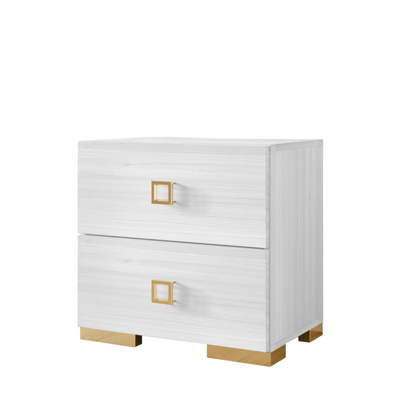 Titian Manufactured Wood Nightstand, White, 2