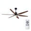 Ventilateurs de plafond extérieurs de 54 po avec lumières, ventilateur de plafond intérieur imperméable avec télécommande, 5 pales ABS modernes, moteur à courant continu silencieux à 3 vitesses CCT, pour porches de patio