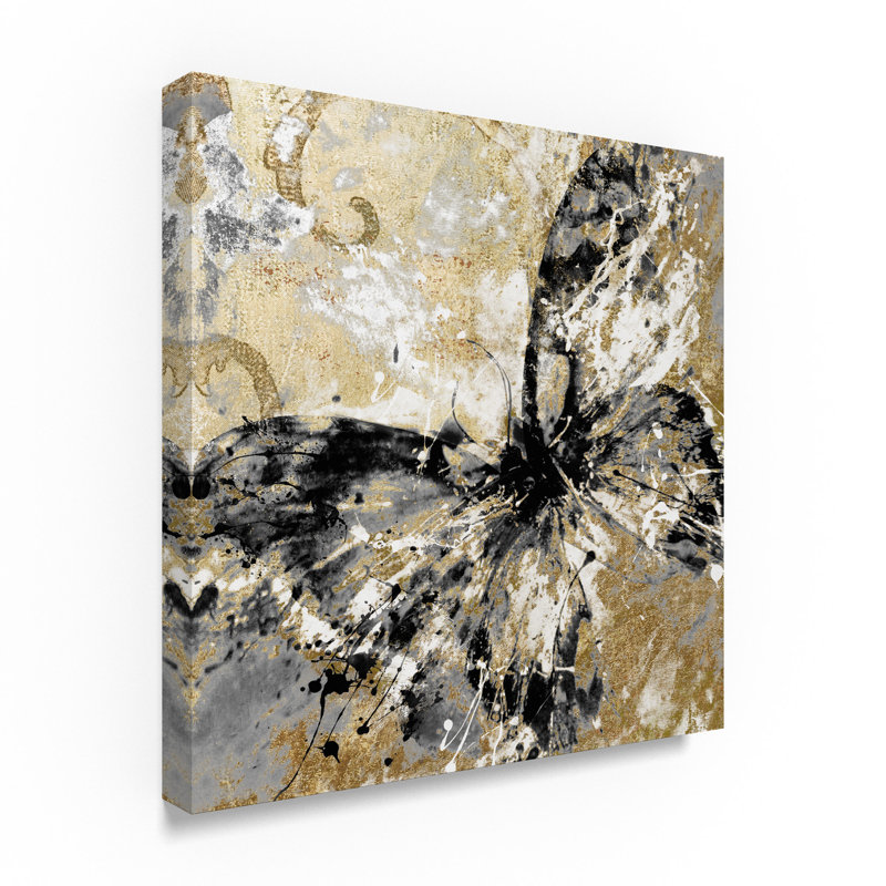 Black Butterfly Framed Canvas Print, 25" x 20"