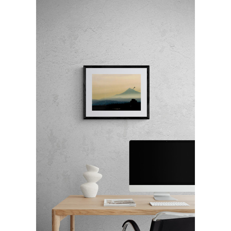 Early Morning Along The Columbia Print by Tom Kostes, Black Framed Paper, 16" H x 20" W