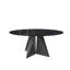 Aziza Round 135Cm Dining Table with Black Metal Base