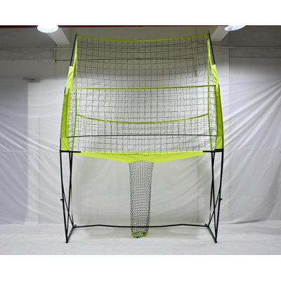 Portable Volleyball Net System, Adjustable Height Training Net with Carry Bag, All-Weather Indoor Outdoor Practice Equipment, Green