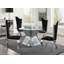 Chaise d'appoint en acier inoxydable avec pieds en forme de X (ensemble de 2)