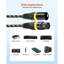 Câble XLR 25 pi, paquet de 6, câbles de microphone mâle à femelle symétriques et symétriques, fils de haut-parleur de micro XLR à 3 broches plaqués or, pour éclairage de scène, micros, amplificateur, mélangeur, systèmes de haut-parleurs