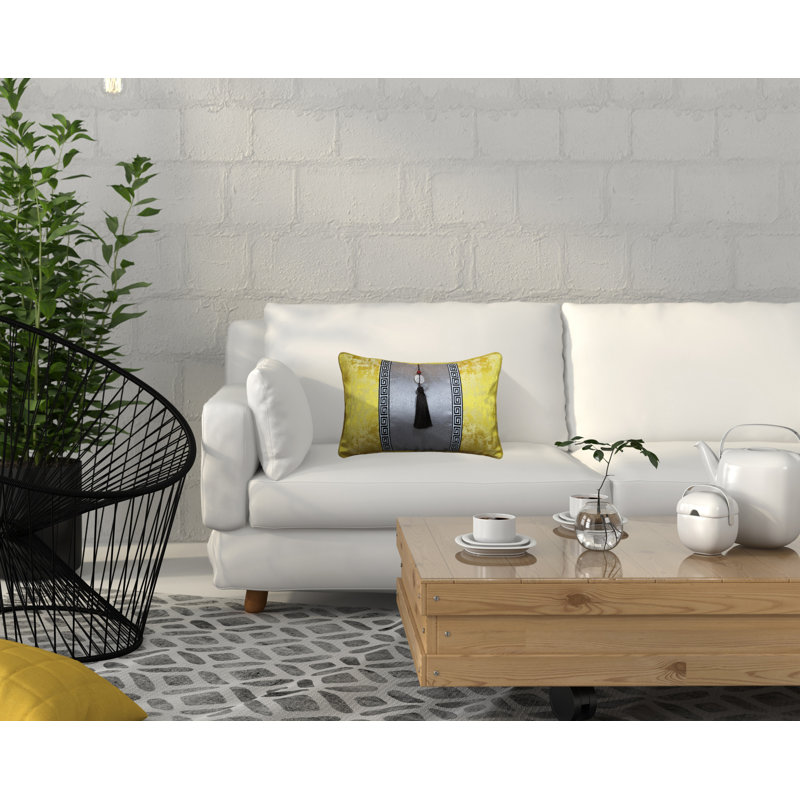 Housse de coussin décorative dorée