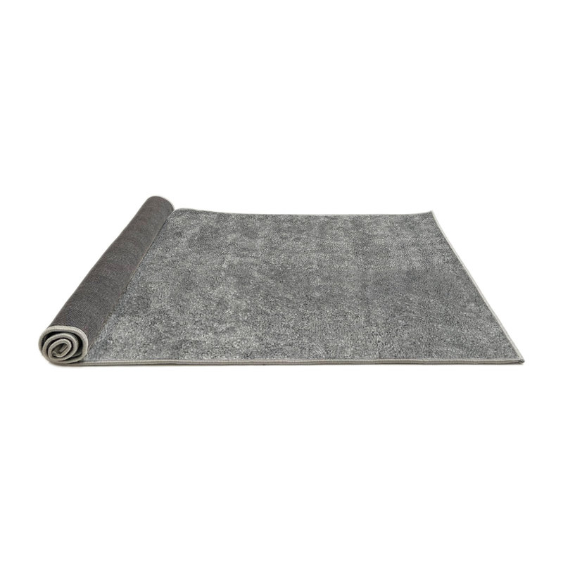 Tapis contemporain gris, Rond 5 pi
