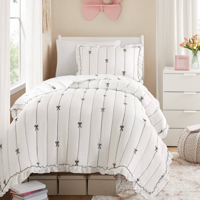 Ensemble de literie simple élégant avec microfibre et design réversible