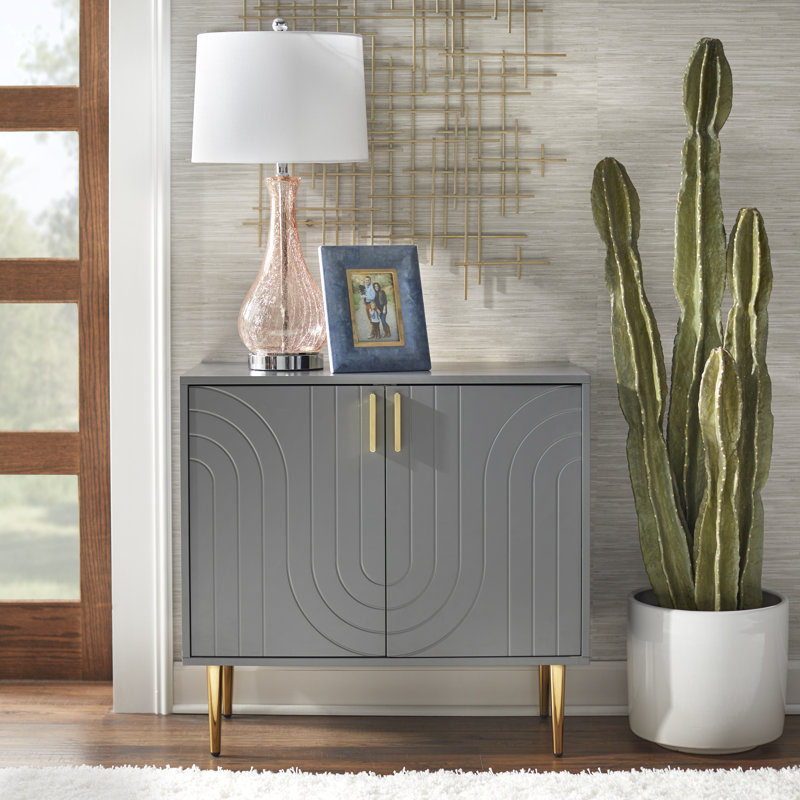 Mallorca 2-Door Manufactured Wood Accent Cabinet , Gray