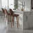 Elegant Swivel Bar Stool with Faux Leather and Walnut Wood-129028327