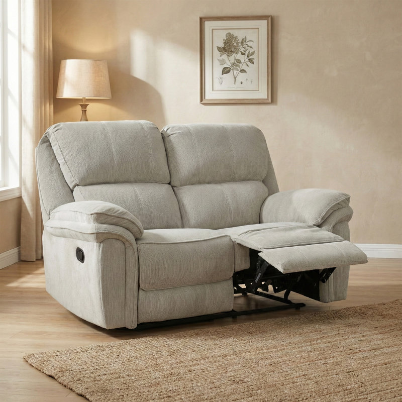 Coonrod 2 Seater Reclining Loveseat, Grey