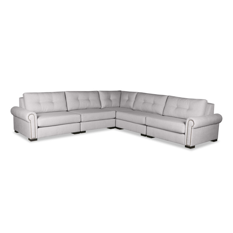 Mosely Upholstered L-Shaped Sectional Symmetrical, Grey Revolution®
