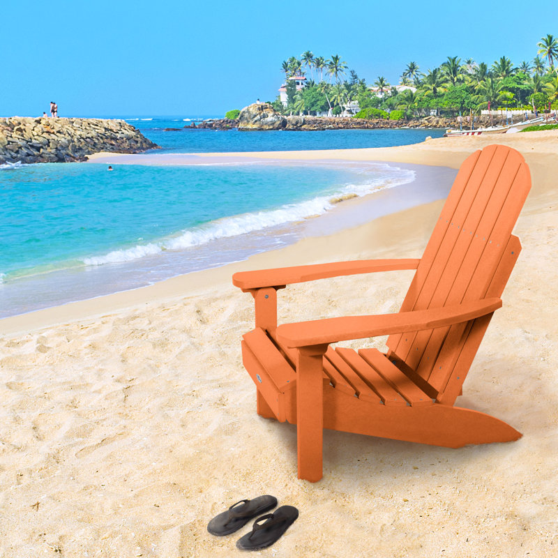 Willmar Classic Outdoor Adirondack Chair, Orange