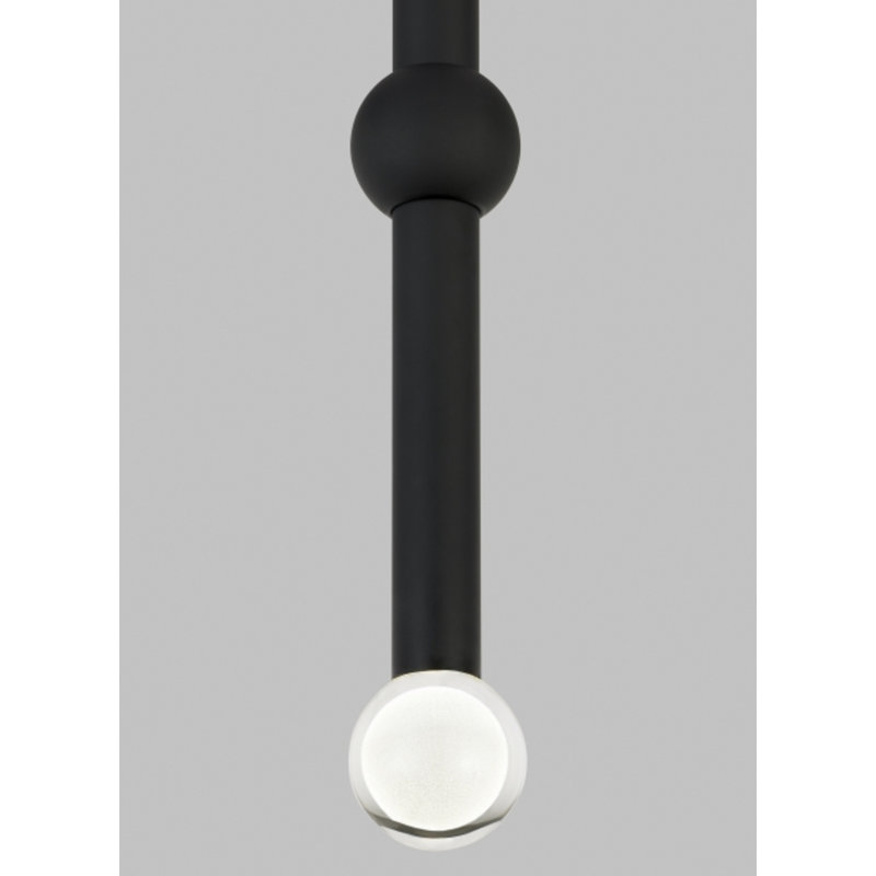 Guyed 1 - Light LED Pendant, Nightshade Black