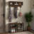 2-In-1 Coat Rack And Shoe Bench Set, 5-Hook Hall Tree With Storage For 10 Pairs Of Shoes, Ideal For Entryway And Hallway Organization