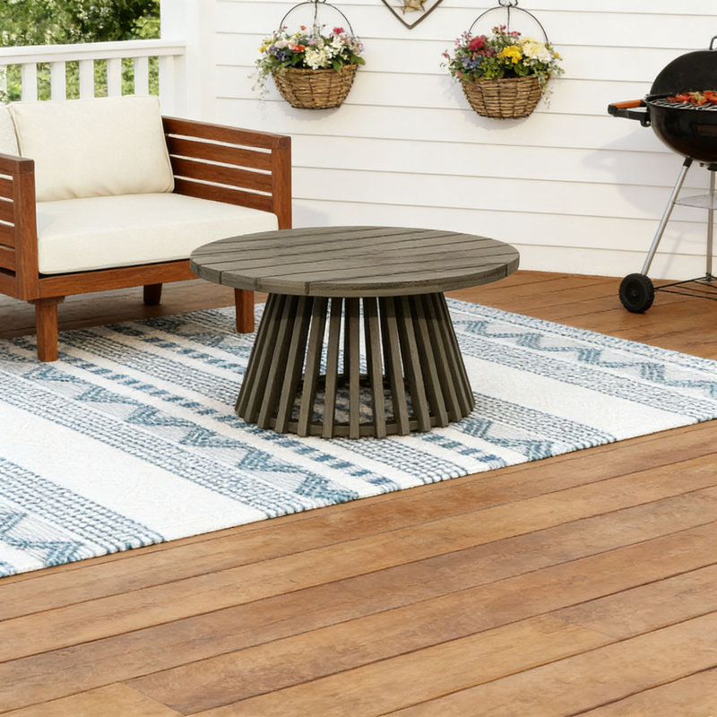 Table basse en bois, Gris