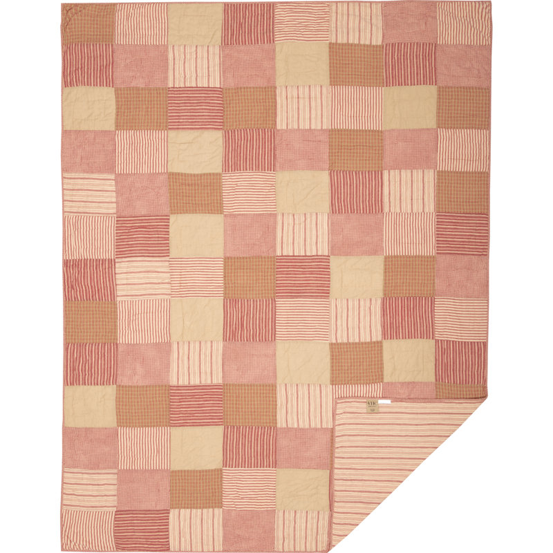 Sawyer Mill Red Patchwork Cotton Twin Quilt Set
