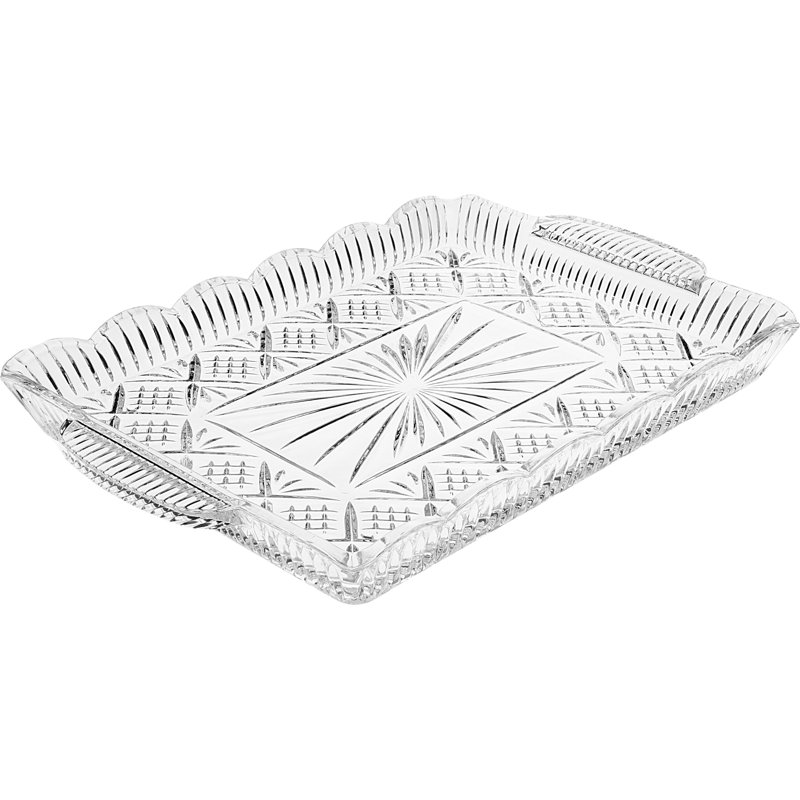 Dublin Crystal Scalloped Serving Tray