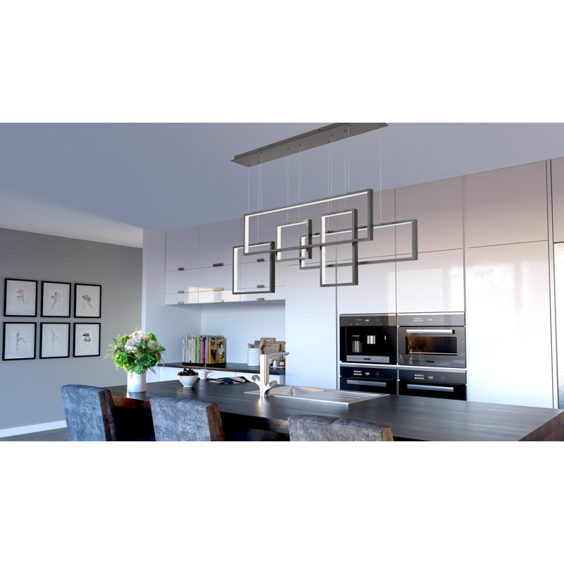 5 - Light Dimmable LED Kitchen Island Geometric Chandelier