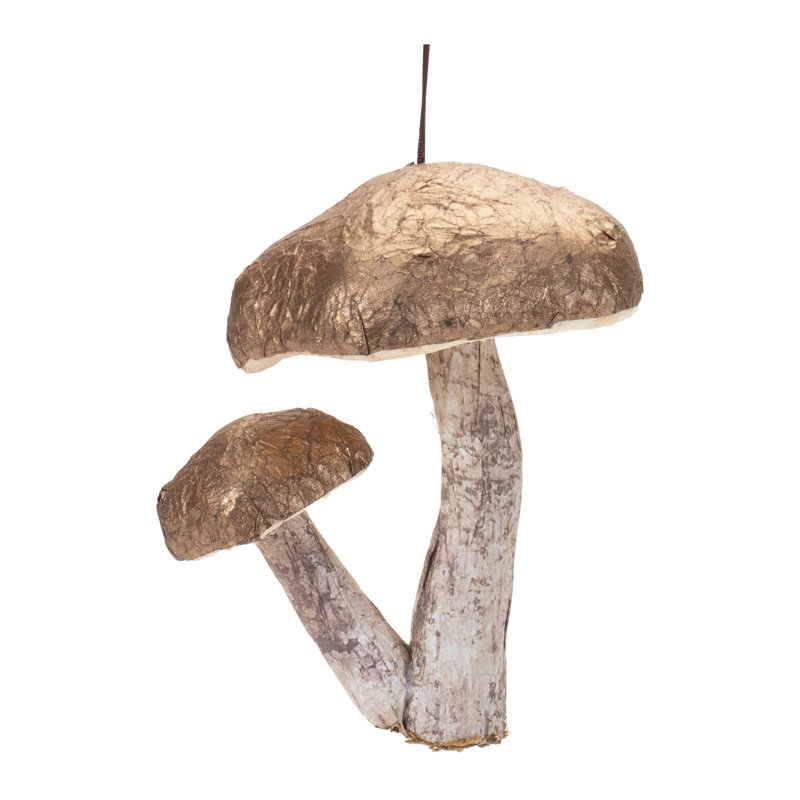 Ornement double champignon (ensemble de 6)