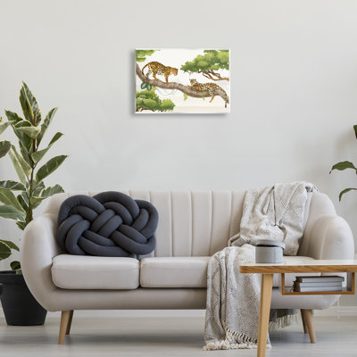 Léopards rôdant sur une branche, art mural par Lucca Shappard