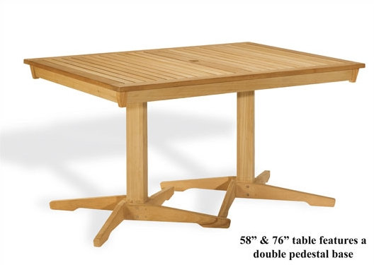 Hampton Outdoor Bistro Table, 76" x  40"