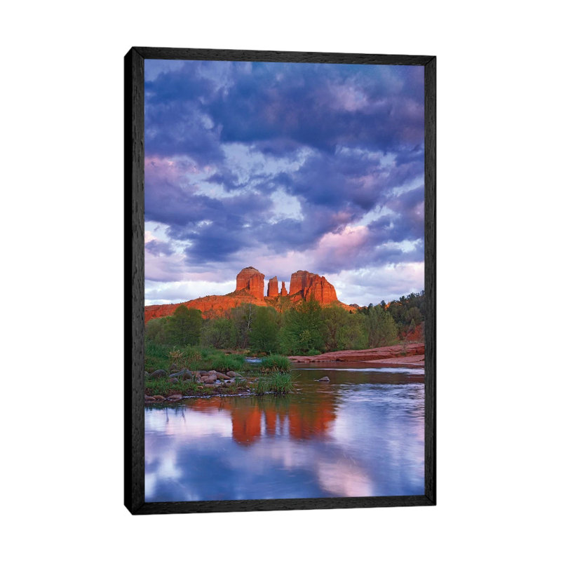 Cathedral Rock Reflected In Oak Creek At Red Rock Crossing Red Rock State Park Near Sedona Arizona 1 Piece Wall Art on Canvas