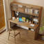 Bureau d'ordinateur en pin massif avec tablettes de rangement et tiroirs-118482597-118482602