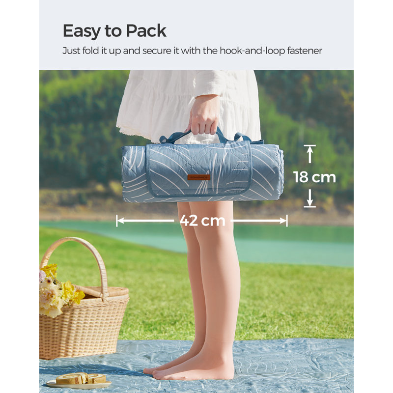 200x200cm Polyester Picnic Blanket, Blue