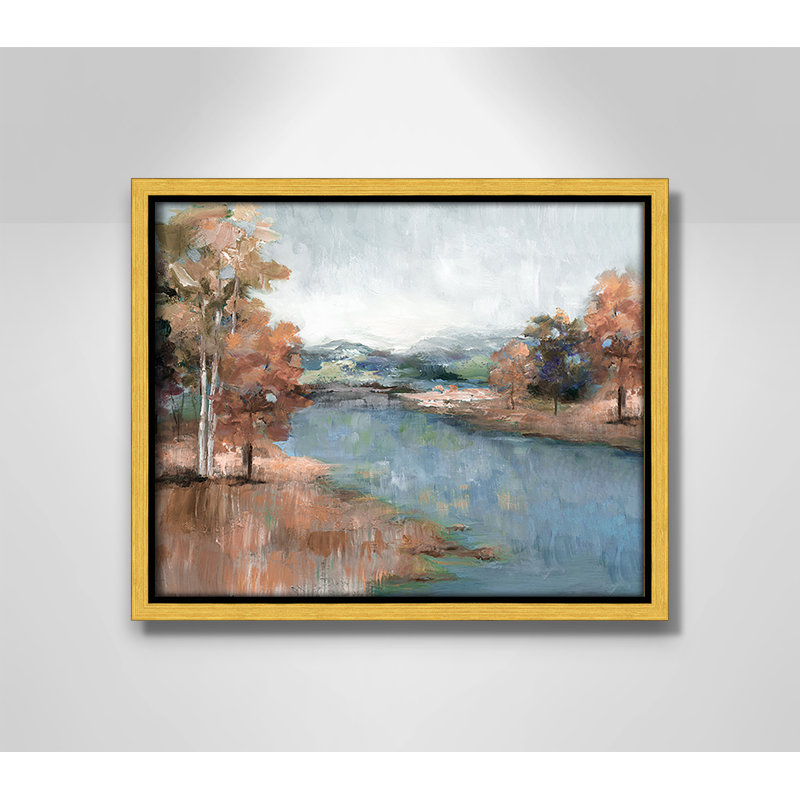 Sandoz Blush Meadow Print by Nan, 9.5" H x 11.5" W, Gold