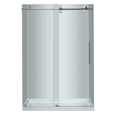 Langham 48" x 77.5" Slide Sliding Frameless Shower Door