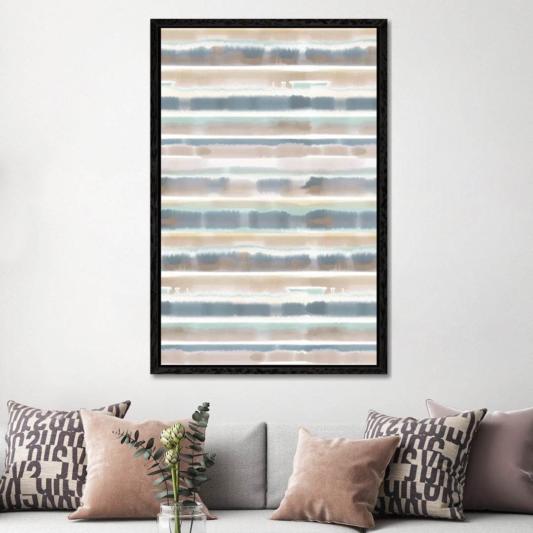 Watercolor Stripe Earthy by Jacqueline Maldonado - Print on Canvas
