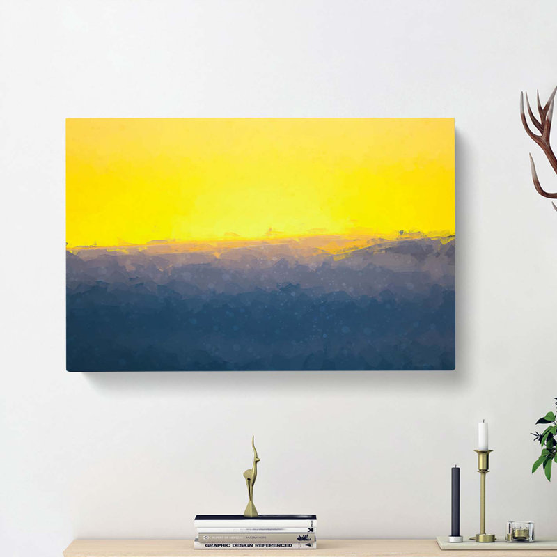 Valley Of Clouds In Abstract - Wrapped Canvas Print, 40cm H x 60cm W x 3cm D